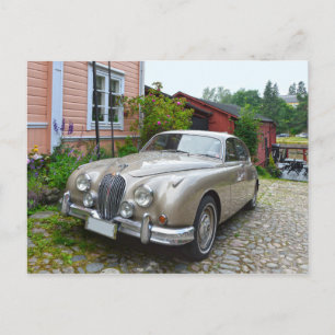 Jaguar Mark 2 in Porvoo, Finnland Postkarte
