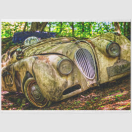 Jaguar Old Car Vintag 20x30 Decoupage Seidenpapier