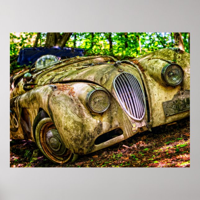 Jaguar Oldtimer Vintage Poster (Vorne)