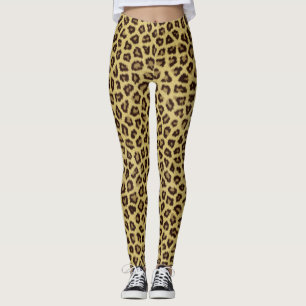 Jaguar-Pelz-Muster Legging Leggings