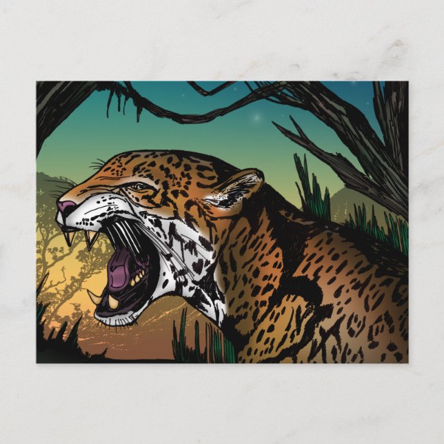Jaguar Postkarte (Vorderseite)