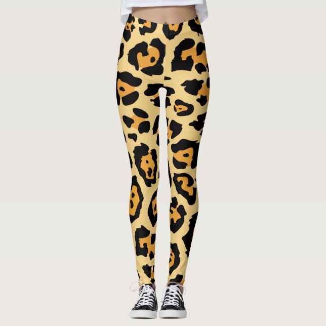 Jaguar-Print-Leggings Leggings (Vorderseite)