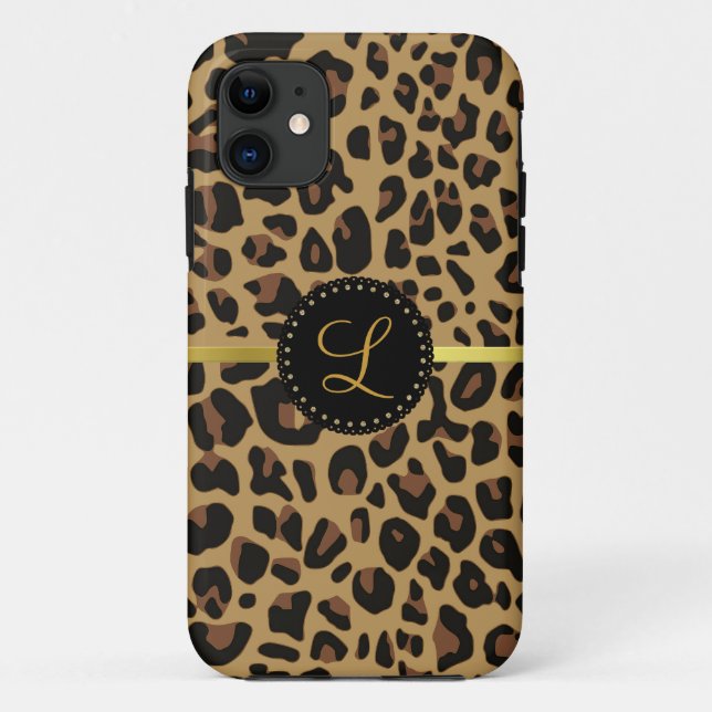 Jaguar Print Monogram iPhone 5 Fall Case-Mate iPhone Hülle (Rückseite)