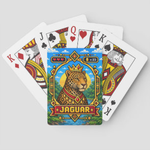 Jaguar Retro 8-Bit Pixelkunst Spielkarten