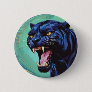 Jaguar - Schwarzer Panther Button