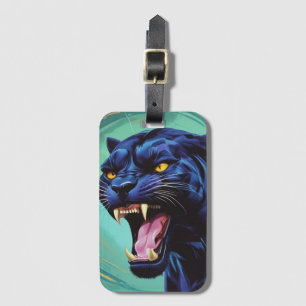 Jaguar - Schwarzer Panther Gepäckanhänger