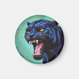 Jaguar - Schwarzer Panther Magnet