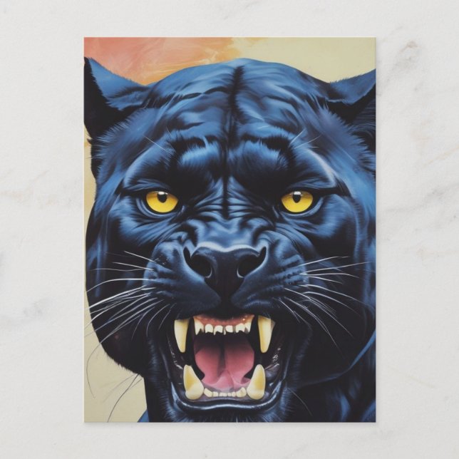 Jaguar - Schwarzer Panther Postkarte (Vorderseite)