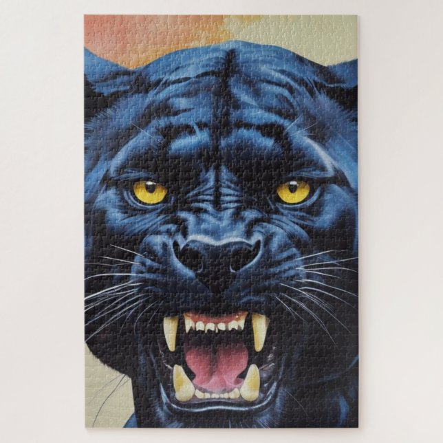 Jaguar - Schwarzer Panther Puzzle (Vertikal)