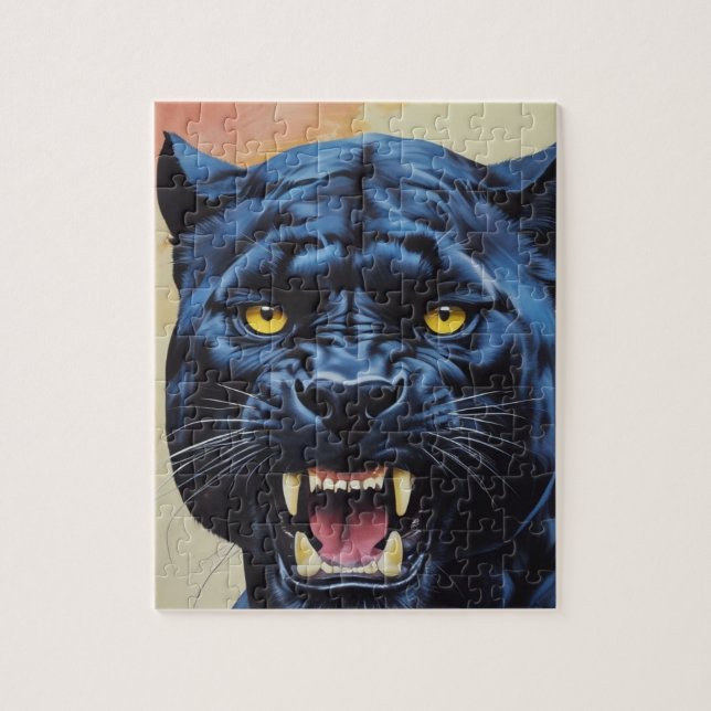 Jaguar - Schwarzer Panther Puzzle (Vertikal)