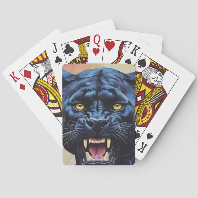Jaguar - Schwarzer Panther Spielkarten (Rückseite)