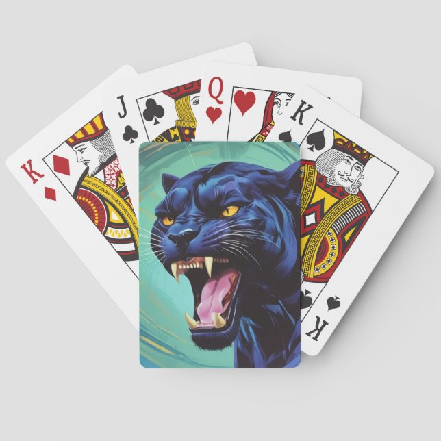 Jaguar - Schwarzer Panther Spielkarten (Rückseite)
