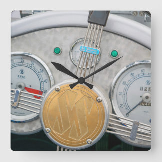 Jaguar SS100 Quadratische Wanduhr