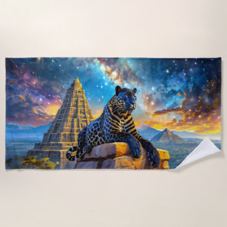 Jaguar Stargazer Design von Rich AMeN Gill Strandtuch