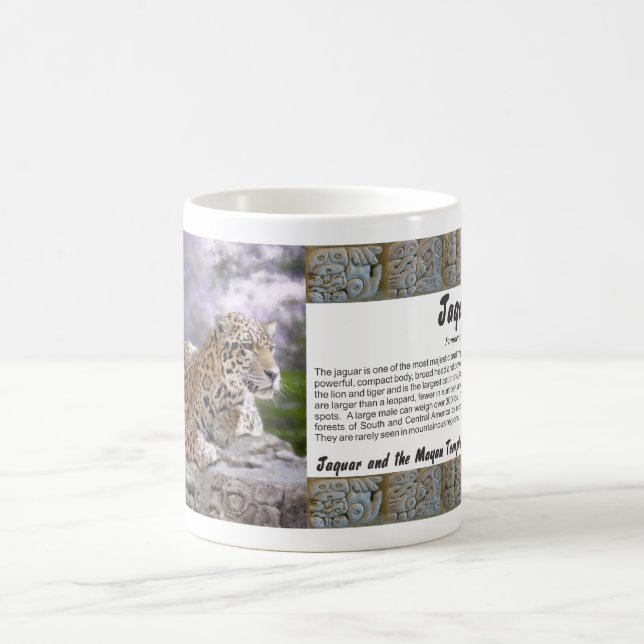 Jaguar und Mayan Temple Tasse (Mittel)