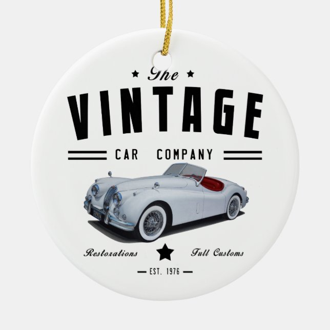 Jaguar Vintage Car Company Keramik Ornament (Vorne)