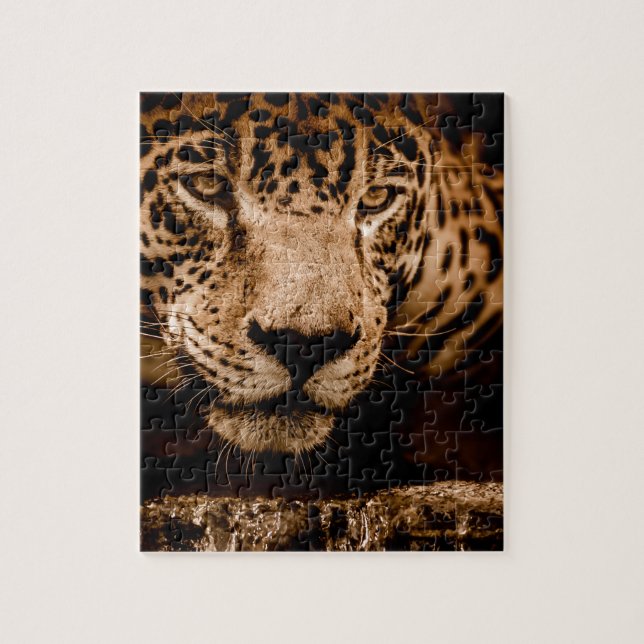 Jaguar-Wasser-Stalingaugen Puzzle (Vertikal)