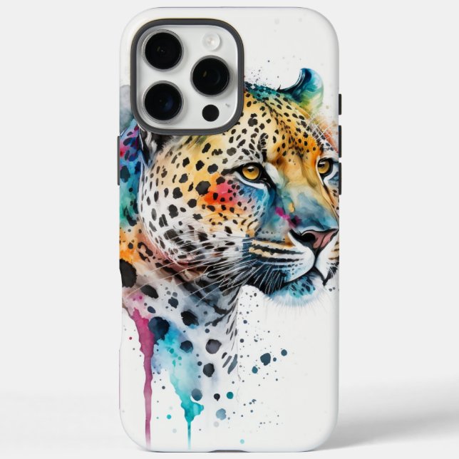 Jaguar Watercolor Case-Mate iPhone Hülle (Rückseite)