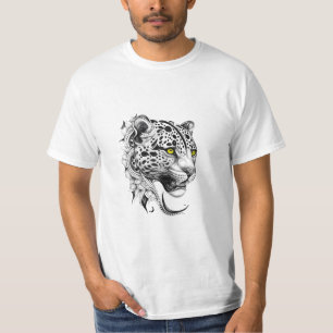 Jaguar Wild Animal Nature Illustration Art Tattoo T-Shirt
