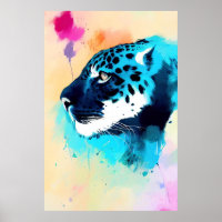 Jaguar Wild Nature Animal Color Art Malerei