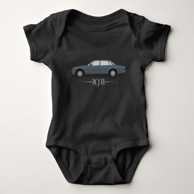 Jaguar XJ8 Luxury Car Gift Gold - Baby Strampler (Vorderseite)