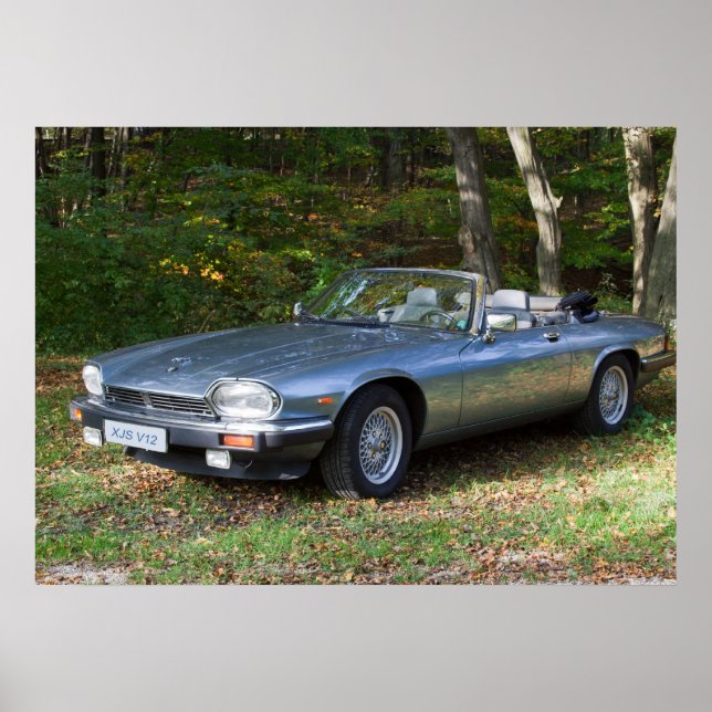 Jaguar XJS V12 Cabriolet Poster (Vorne)