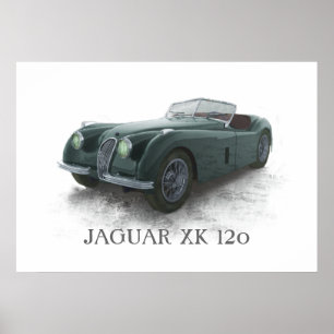 Jaguar Xk120 Poster