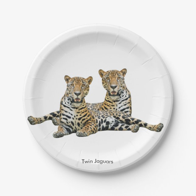 Jaguarbild für Papierplatte Pappteller (Vorderseite)