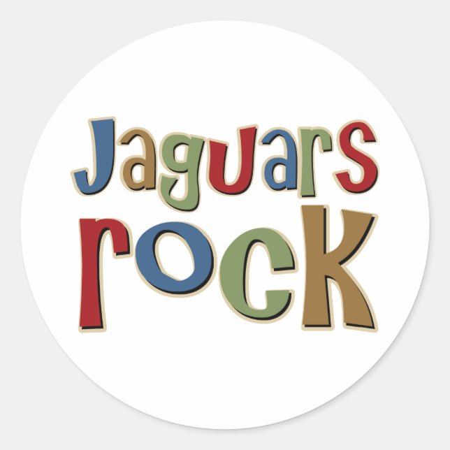 Jaguars Rock Runder Aufkleber (Vorderseite)