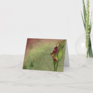 Jaguarwomans "rotes Calla-Lilien-Porträt #4 " Karte