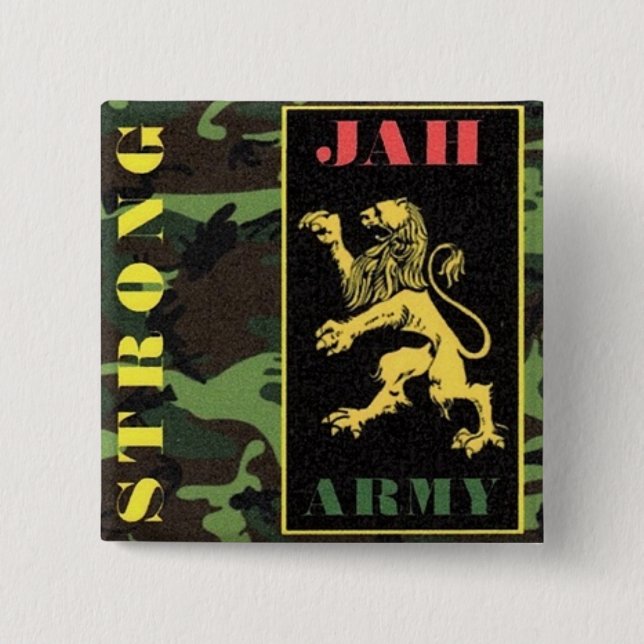 JAH ARMEE-STARKER KNOPF BUTTON (Vorderseite)