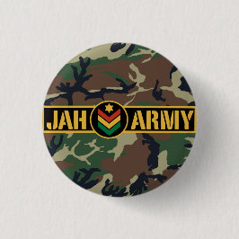 Jah Army Jah Rastafari Reggae Rasta Roots Button