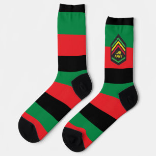 Jah Army UNIA Africa Black Power Socks Socken
