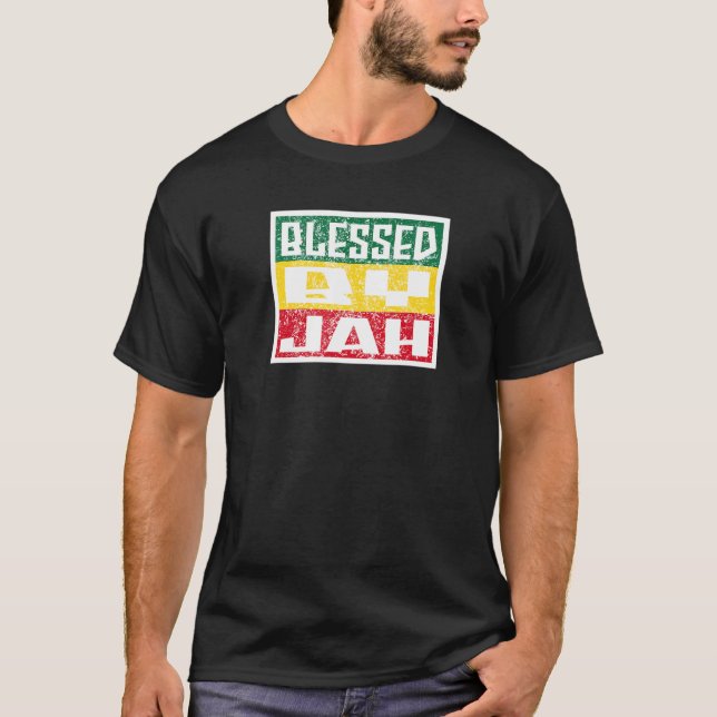 Jah Bless Rasta Raggae Ragga Roots God Rasta T-Shirt (Vorderseite)