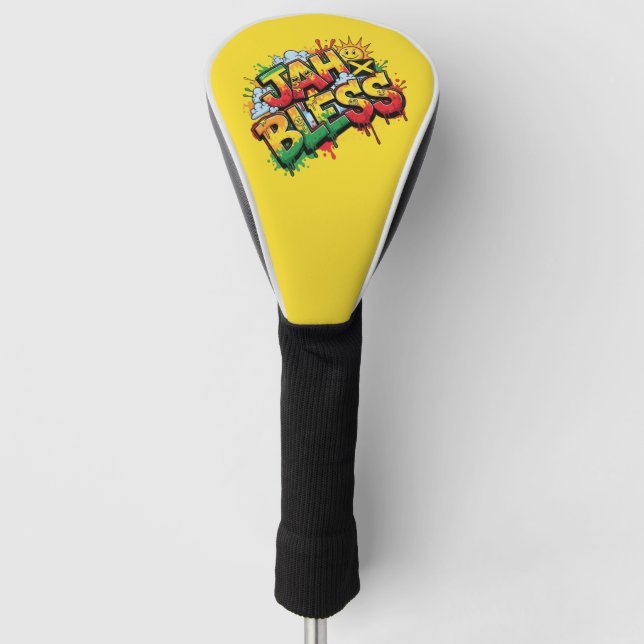 Jah Bless Reggae Golf Headcover (Vorderseite)