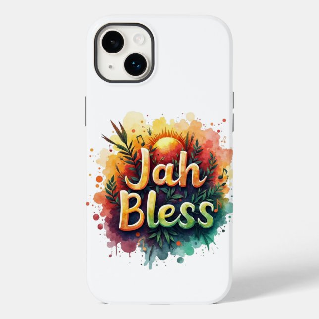 Jah Bless Reggae Watercolor Case – Rasta Vibes  (Rückseite)