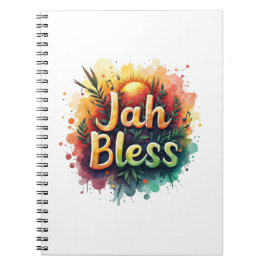 Jah Bless Reggae Watercolor Notizblock