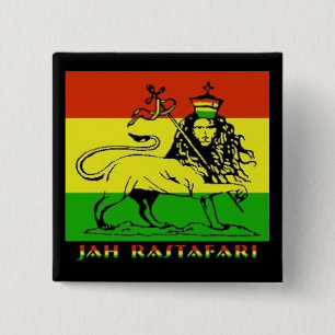 Jah Rastafari Abzeichen Button
