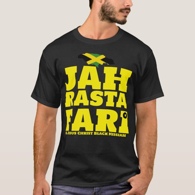 JAH RASTAFARI & BLACK MESSIAH Basic Dark T - Shirt (Vorderseite)