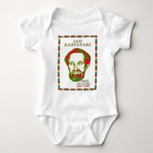 Jah Rastafari Haile Selassie Kriegers-Kaiser Baby Strampler