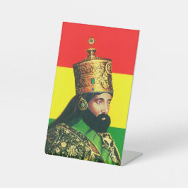 Jah Rastafari Haile Selassie Rasta Lebendigkeit Wu Sockelschild