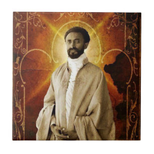 Jah Rastafari Haile Selassie Rasta Livity Roots  Fliese