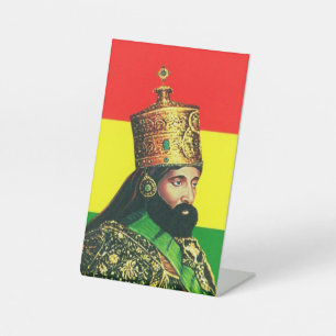 Jah Rastafari Haile Selassie Rasta Livity Roots Sockelschild