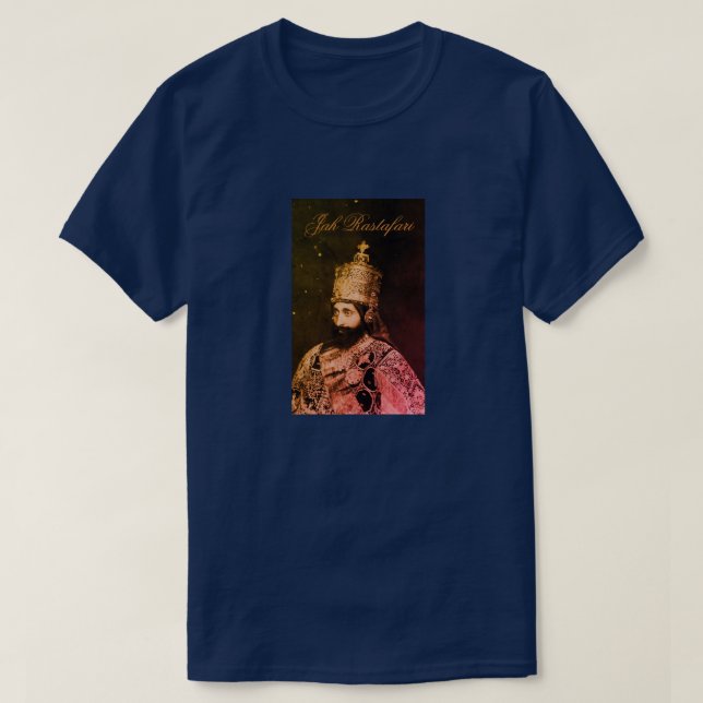 Jah Rastafari Haile Selassie Rasta Reggae INI Love T-Shirt (Design vorne)