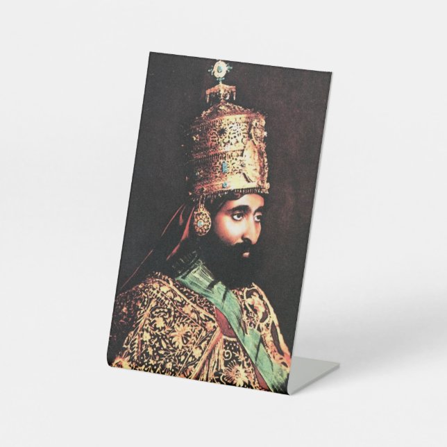 Jah Rastafari Haile Selassie Rasta Reggae Roots  Sockelschild (Vorderseite)