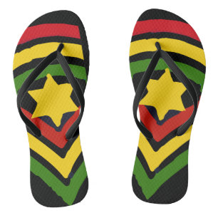 Jah Rastafari jamaikanischer Reggae drehen Flip Flops