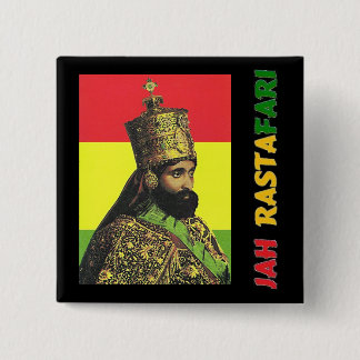 Jah Rastafari Knopf Button