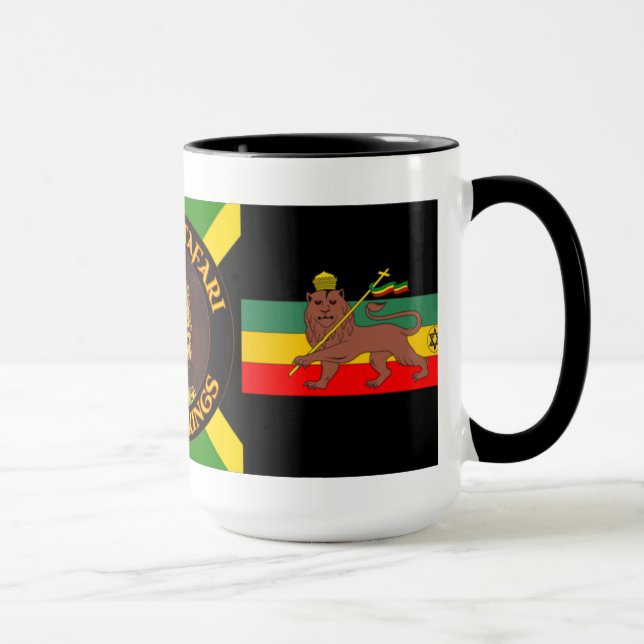Jah Rastafari - Löwe von Judah - Rasta - Tasse (Rechts)