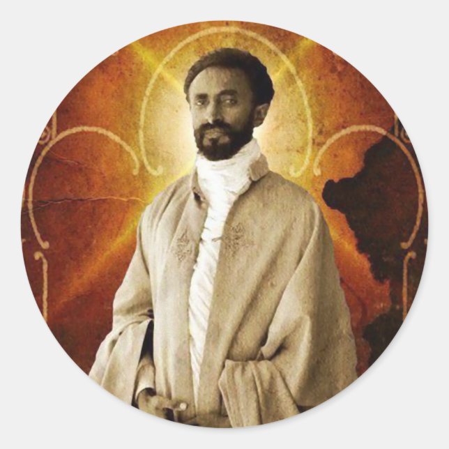 Jah Rastafari Rasta Livity INI Roots  Runder Aufkleber (Vorderseite)