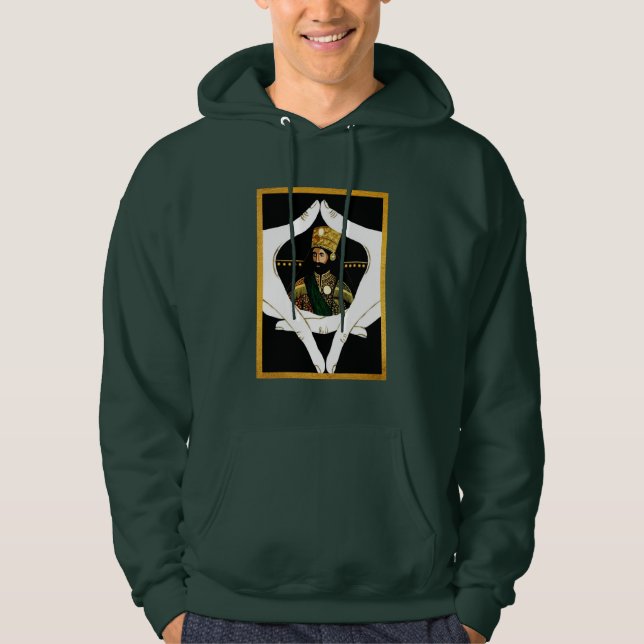  Jah Rastafari Rasta Reggae Haile Selassie Hoodie (Vorderseite)